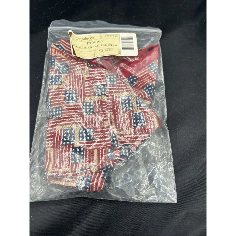 Longaberger Proudly American ⭐ Little Star Basket Liner Only – Old Glory – NIP